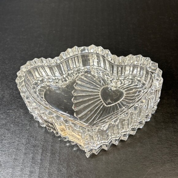 Mikasa Germany Forever Love Lead Crystal Covered Double Heart Trinket Box - Picture 2 of 6